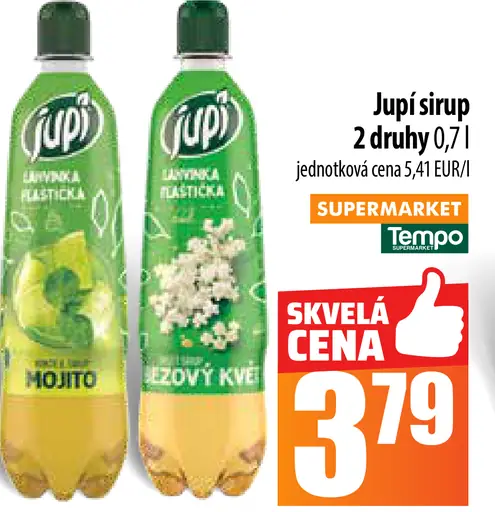 Jupí sirup 2 druhy