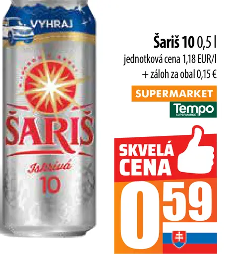 Šariš 10 plechovka