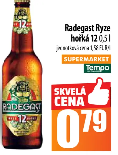 Radegast Ryze hořká 12 plechovka