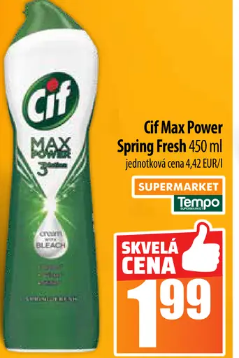 Cif Max Power Spring Fresh krém