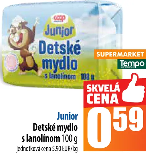 Junior Detské mydlo s lanolínom