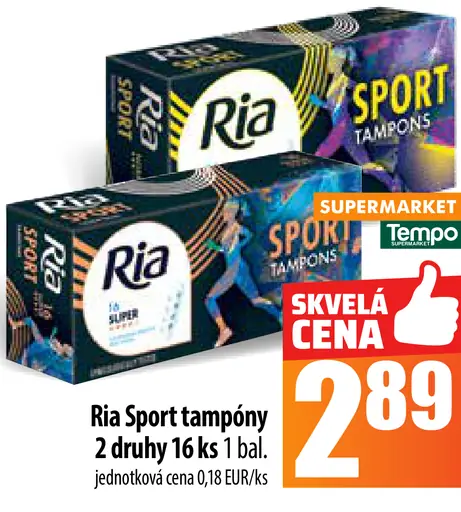 Ria Sport tampóny