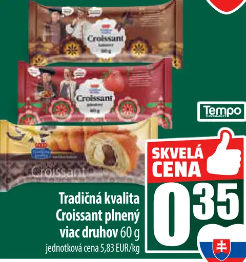 Croissant plnený
