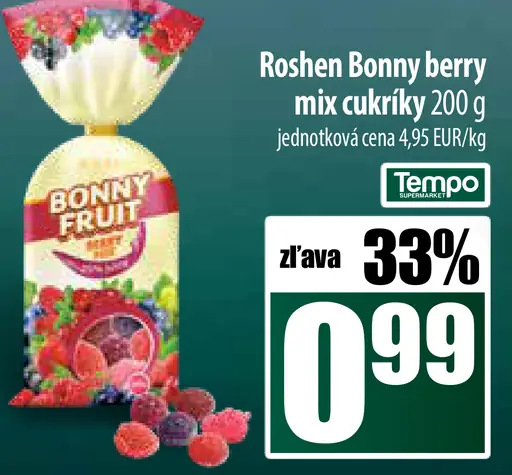 Roshen Bonny berry mix cukríky