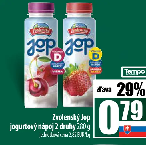 Zvolenský jogurtový nápoj 2 druhy