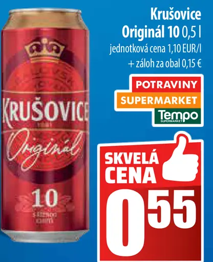 Krušovice original plechovka
