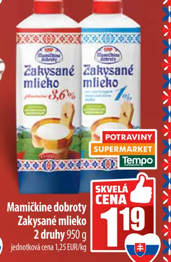 Mamičkine dobroty Zákysané mlieko 2 druhy