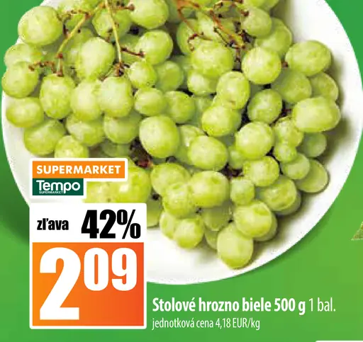 Stolové hrozno biele