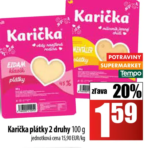 Karička plátky 2 druhy