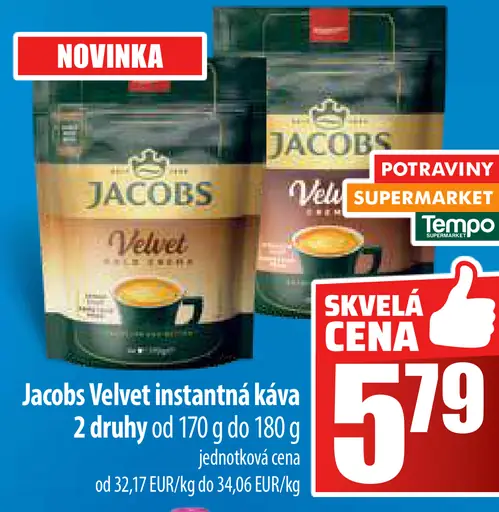 Jacobs Velvet instantná káva