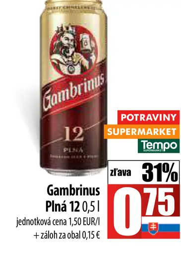 Gambrinus Plná 12