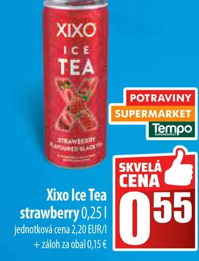 XIXO Ice Tea strawberry plechovka
