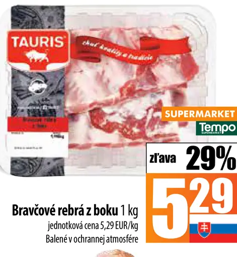 Bravčové rebrá z boku