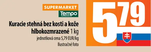 Kuracie stehná bez kosti a kože