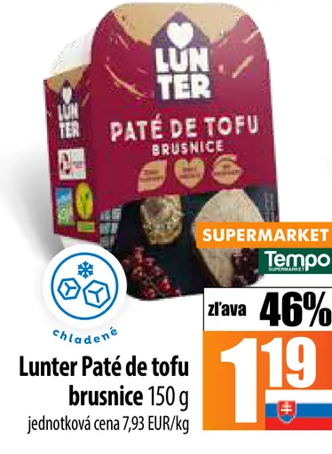 Lunter Pate de tofu brusnice