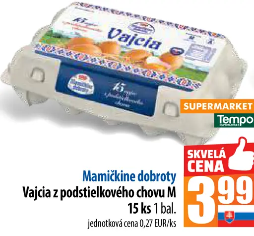 Mamíčkine dobroty Vajcia z podstielkového chovu