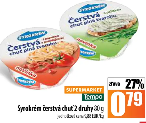 Šyrokrém čerstvá chuť plná tvarohu
