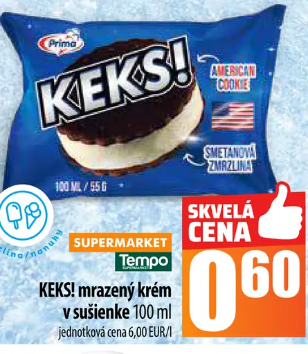 Keks! mrazený krém v sušienke