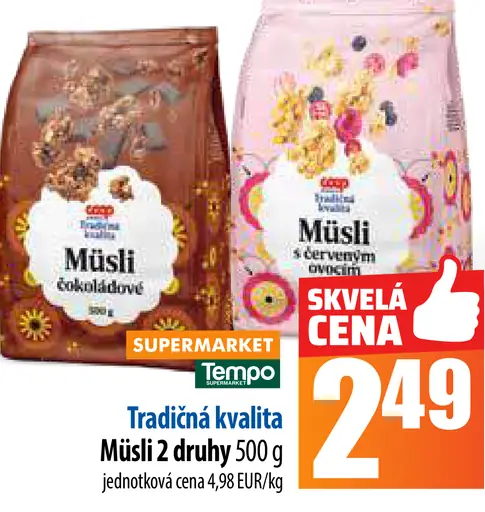 Müsli 2 druhy