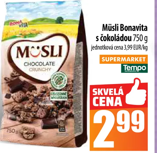 Müsli Bonavita s čokoládou