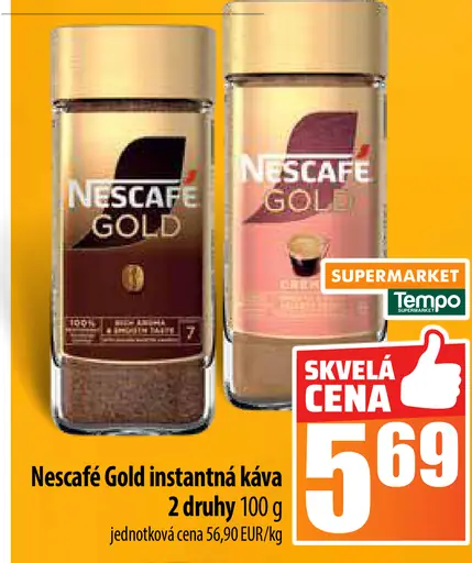 NESCAFÉ GOLD, instantná káva