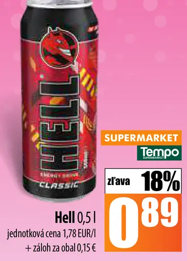 Hell energy drink plechovka