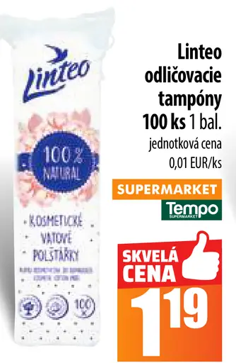 Linteo odličovacie tampóny