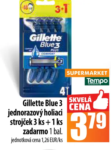 Gillette Blue3 jednorazový holiaci strojček