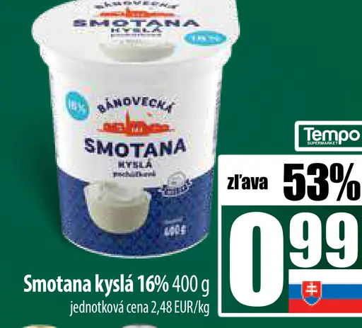 Smotana kyslá 16%
