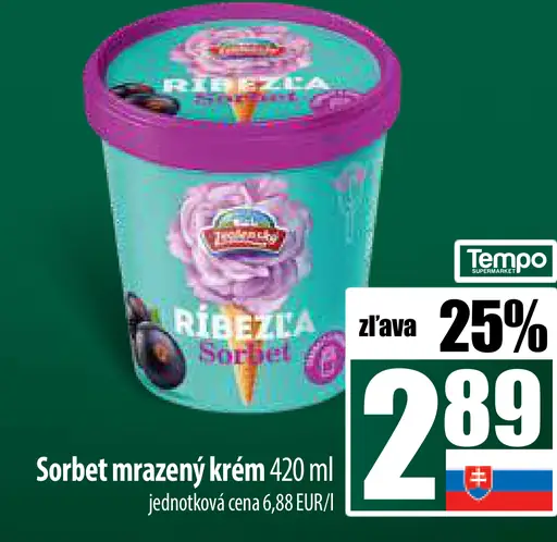 Mrož Ríbezľa Sorbet mrazený krém