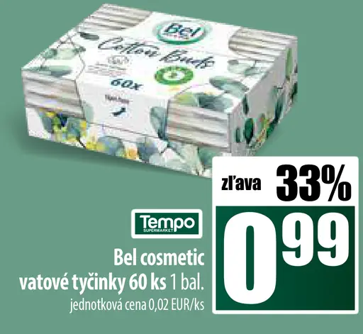 Bel kozmetické vatové tyčinky