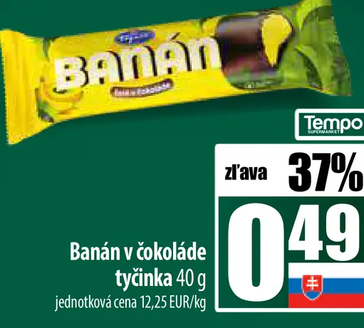 Banán v čokoláde tyčinka