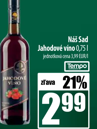 Náš sad Jahodové víno
