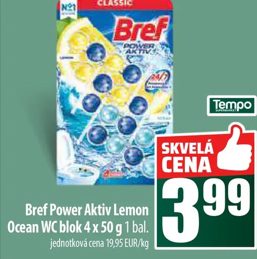 Bref Power aktiv Lemon Ocean WC blok