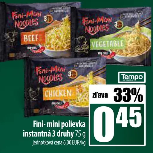 Fini-mini polievka instantná