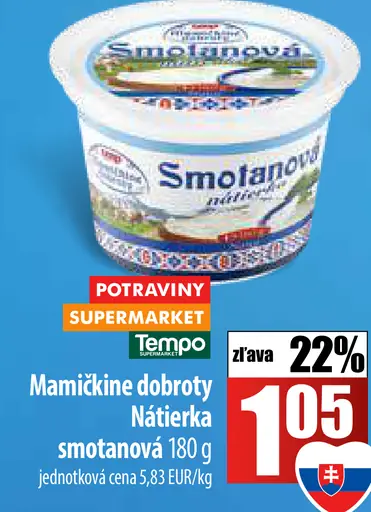 Mamičkine dobroty Nátierka smotanová