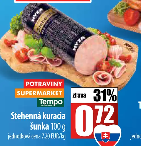 Stehenná kuracia šunka