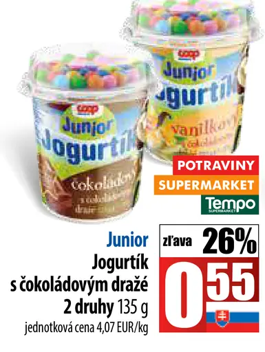 Junior Jogurtik s čokoládovým dražé