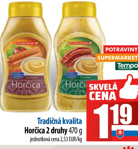Tradičná kvalita Horčica