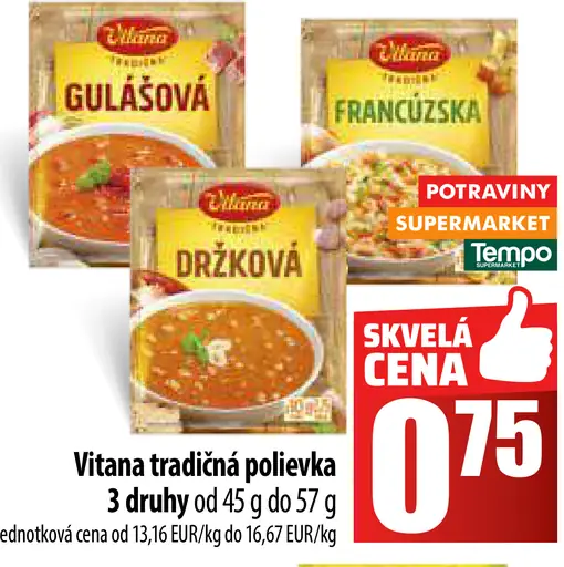 Vitana tradičná instantná polievka