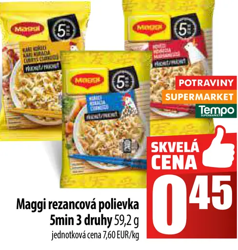 Maggi rezancová polievka 5min