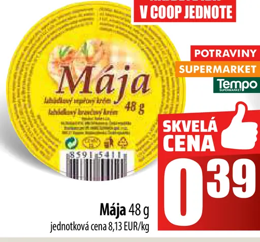 Mája nátierkové maslo