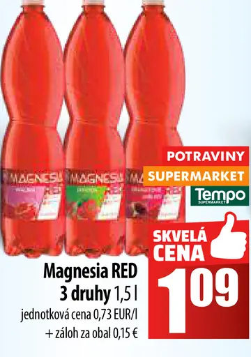 Magnesia RED ochutená voda