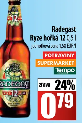 Radegast Ryze hořká 12 plechovka