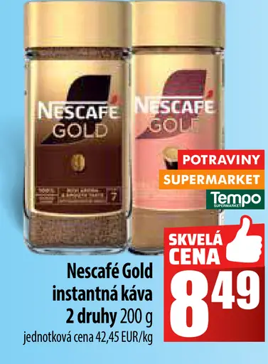 NESCAFÉ GOLD, instantná káva