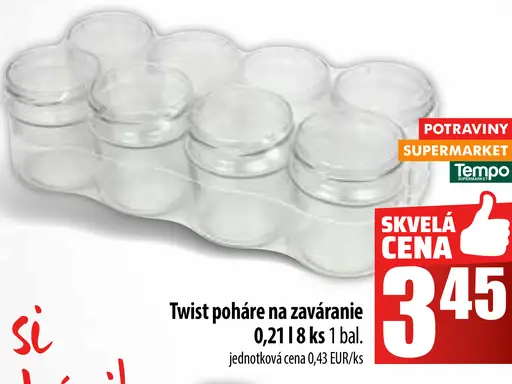 Twist poháre na zaváranie
