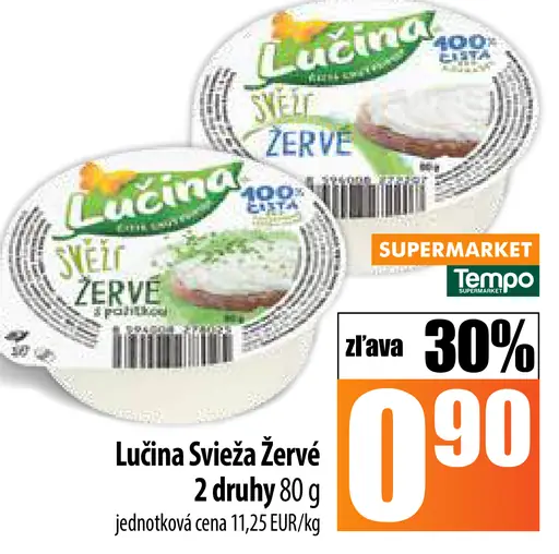 Lučnína Svieža Žervé 2 druhy