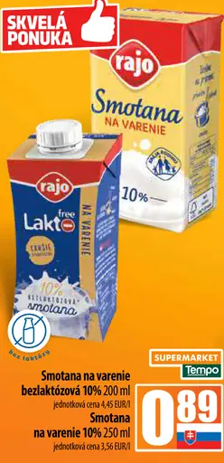Rajo Smotana na varenie