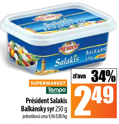 President Salakis Balkánsky syr