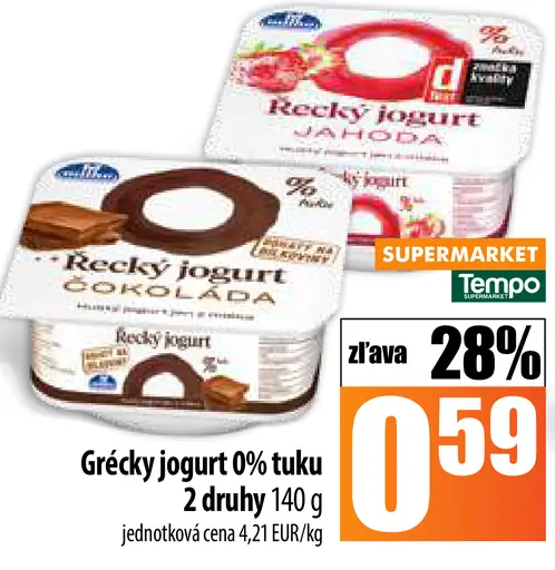 Billa Grécky jogurt 0% tuku